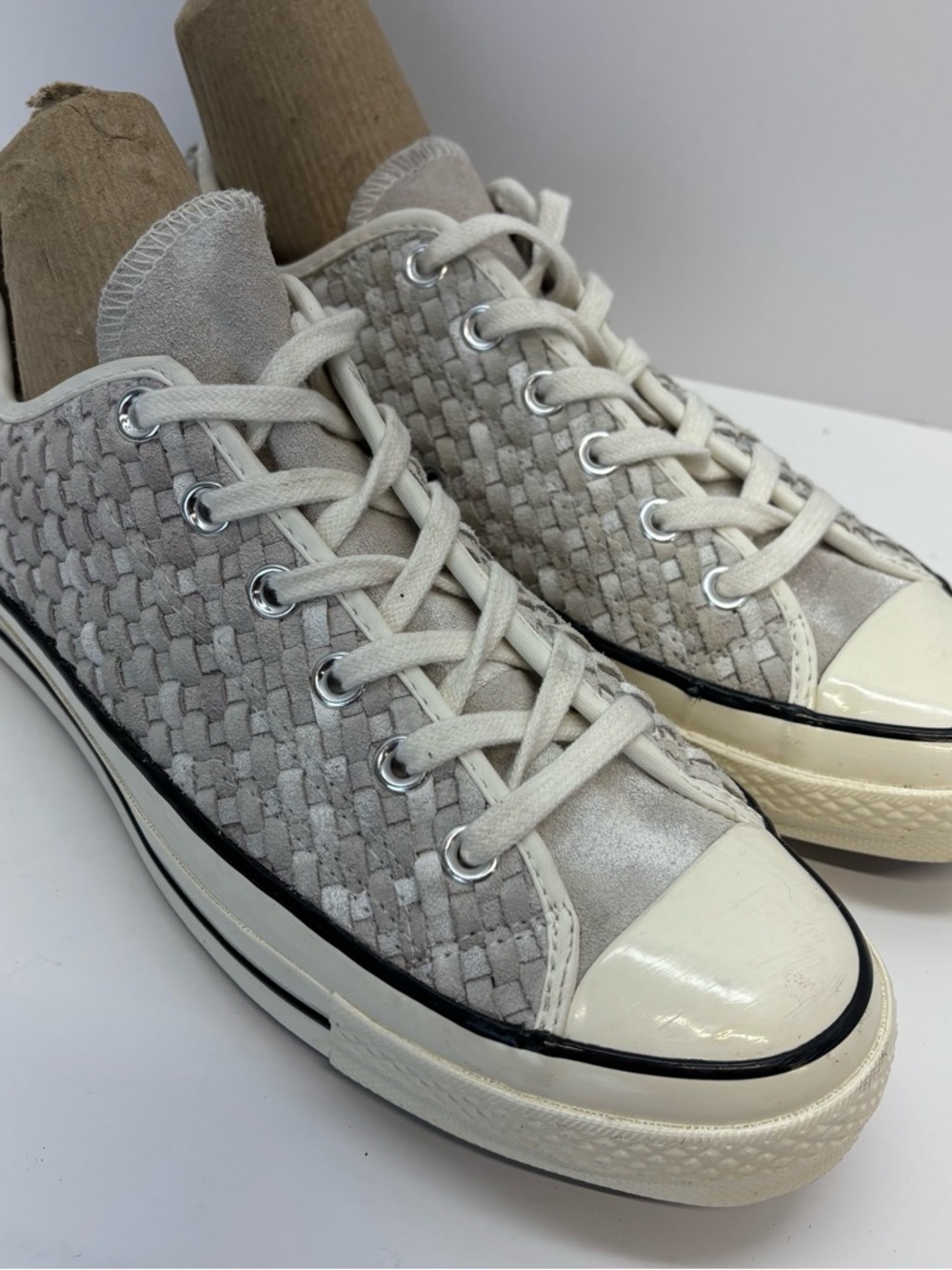 Converse Chuck Taylor All Star 70 Ox Woven Low Top Sneakers Light Gray W 10/M 8 - Picture 3 of 10